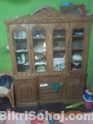 ৪ পাটের আকাশমনি কাঠের ওয়াল শোকেস